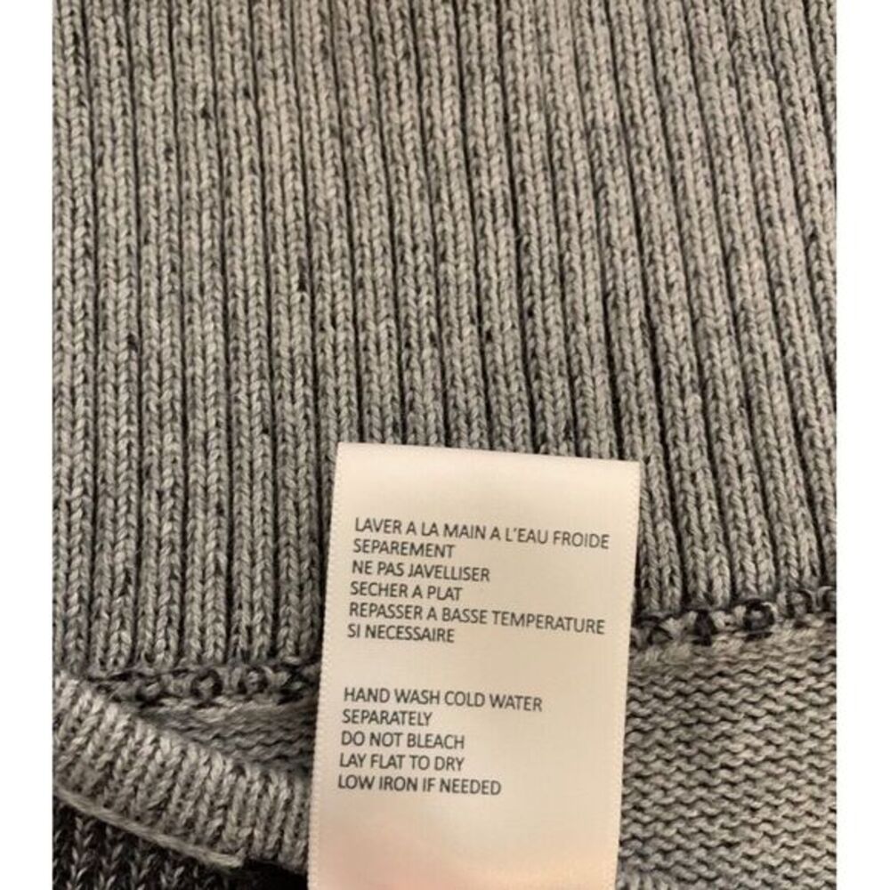 Tribal‎ Grey Black Striped Women's Sweater XL Long Sleeved Rough Hem Thick Heavy - Picture 9 of 10